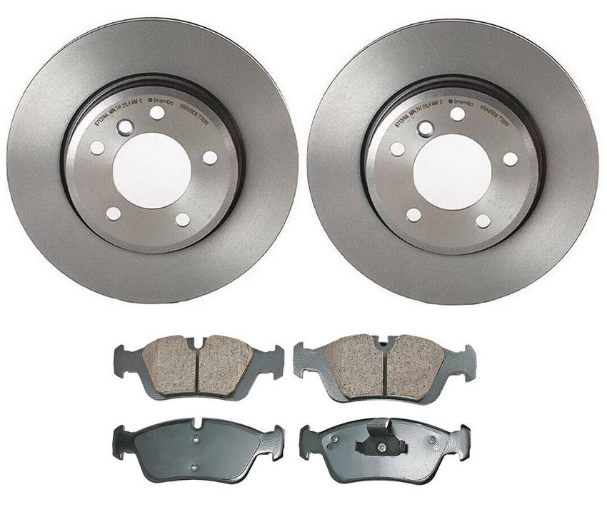 BMW Disc Brake Pad and Rotor Kit - Front (300mm) (Ceramic) (EURO) 34116864058 - Akebono Euro Ultra-Premium 4096861KIT